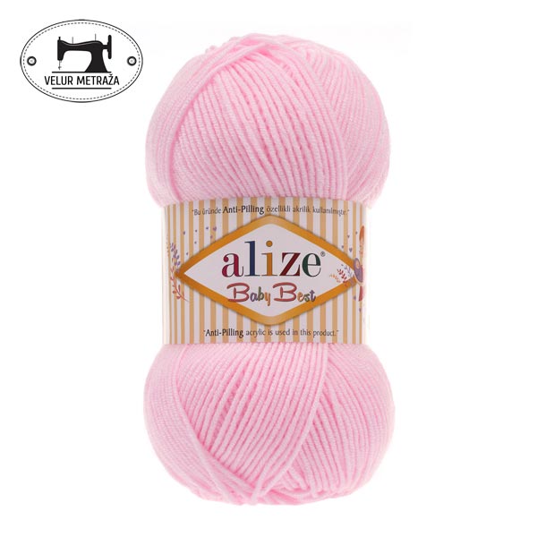 BABY BEST_185_Powder Pink velur metraza