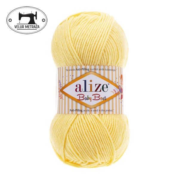 BABY BEST_250_Light Yellow velur metraza