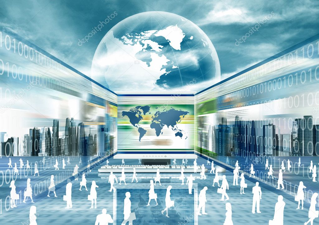 depositphotos_11842698 stock photo vrtual e business world