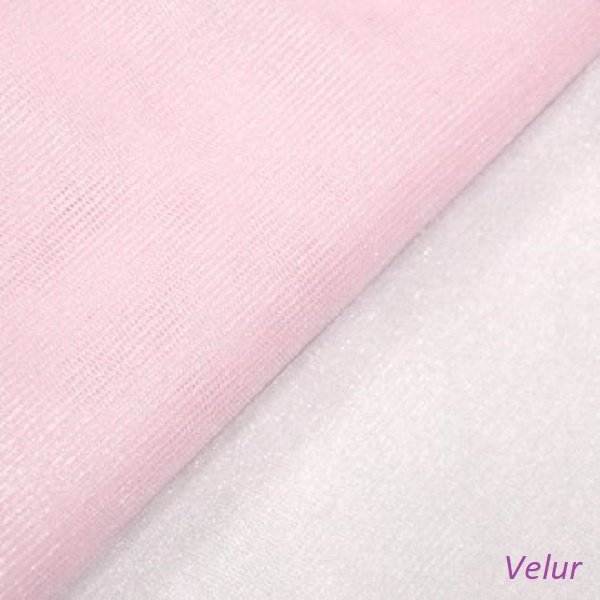 metraza materijal kristalni til bebi roze velur